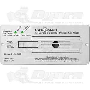 carbon monoxide detector reads 97 on ... LP Gas Alarm - Carbon Monoxide & LP Detectors - LP Gas - RV Appliances