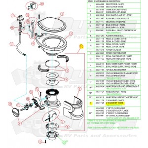 Dometic 510H Bone Toilet Base Kit - Dometic, Sealand & Thetford ... Dometic 510H Bone Toilet Base Kit - Dometic, Sealand & Thetford ...
