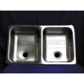 Heng's Stainless Steel 25" x 15" x 5"  Double Sink 