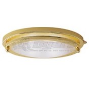 Gustafson Polished Brass 10" Low Profile Oval Light