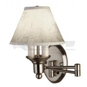Gustafson Satin Nickel Shaded Swing Arm Sconce