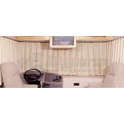 RV Designer Beige 130" to 190" Pleated Windshield Curtain