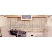 RV Designer Beige 170" to 240" Pleated Windshield Curtain