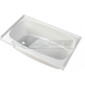 Lyons 46" x 24" White Right Center Drain Full Bathtub