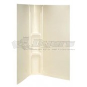 Lyons 39" x 56" White Garden Tub Wall